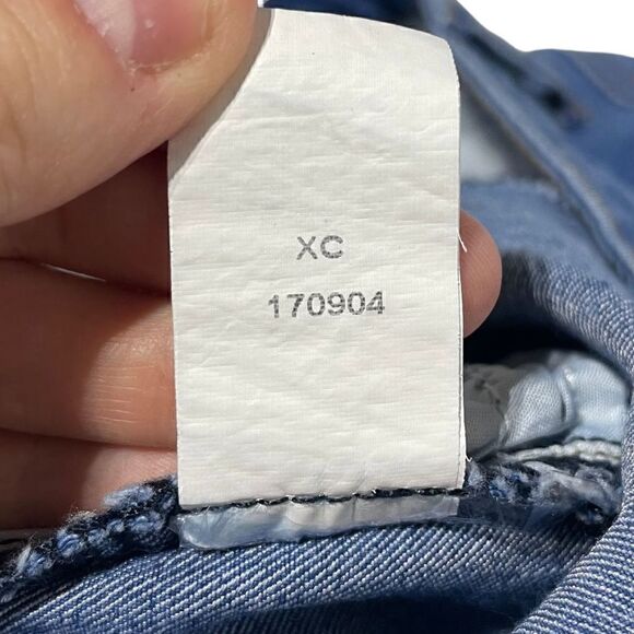 Banjul Women’s Blue Jean Shorts with Black Stocking Cut Outs Size Small - Picture 10 of 15